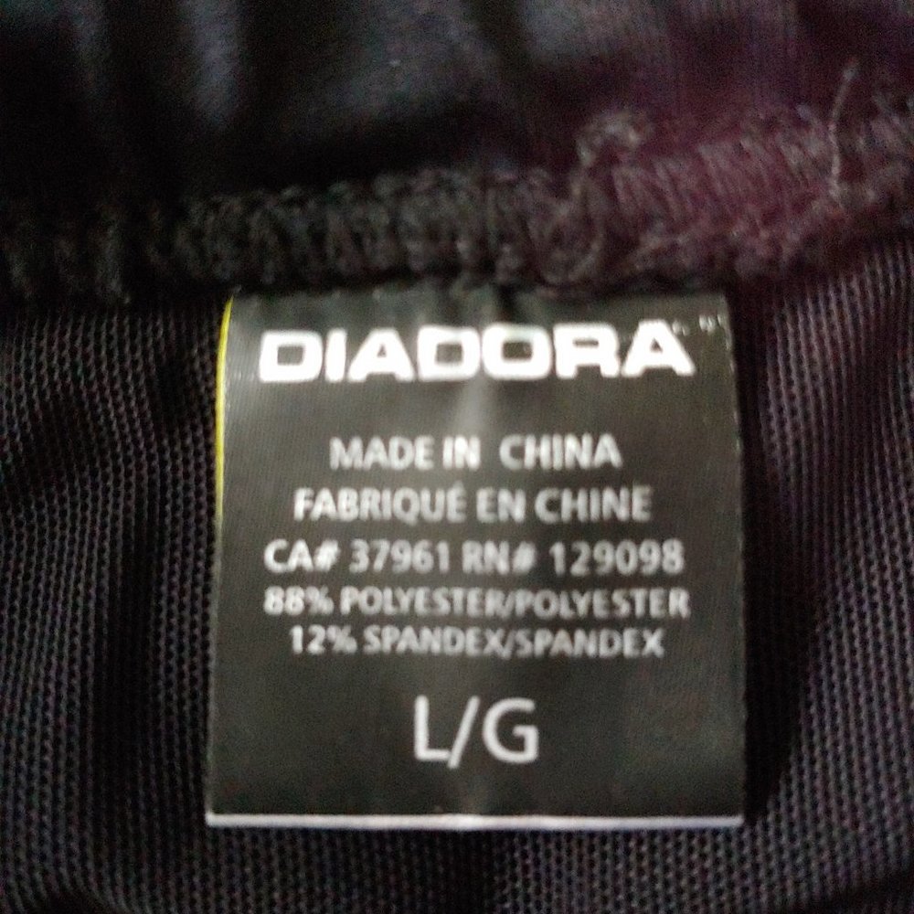 Diadora workout athletic leggings running pants size large tie waist - Picture 4 of 7